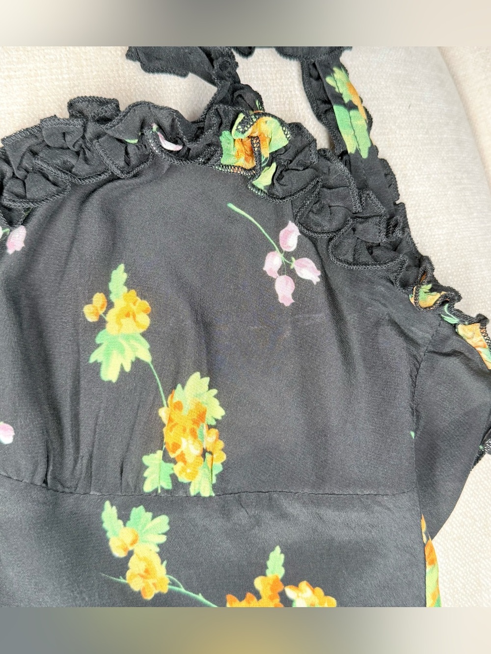 Realisation Par Julia Mini Dress in Blossom Floral Silk XS - Picture 13 of 13